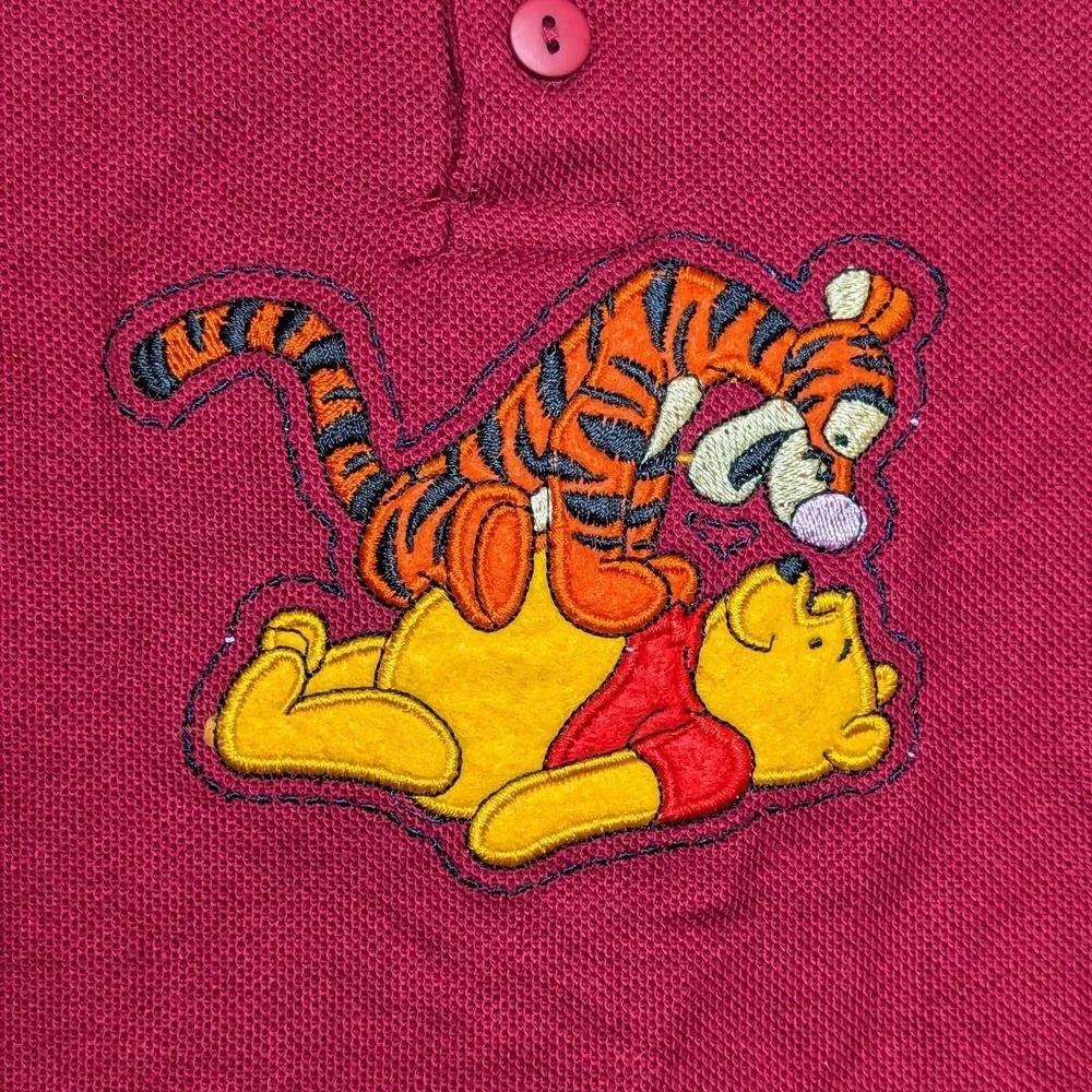 Winnie The Pooh 100 Acre Disney‎ Henley Shirt Vintage 90s Baby Sz 6-9 Mos DS NWT